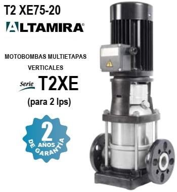 bomba vertical 7.5 HP Altamira T2 XE75-20