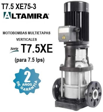 bomba vertical 7.5 HP Altamira T7.5 XE75-3