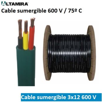 Cable sumergible 3x12 600V
