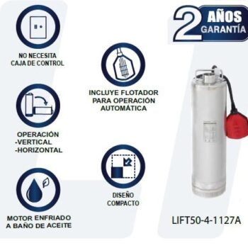 bomba sumergible 3/4 HP LIFT50-4-1127A