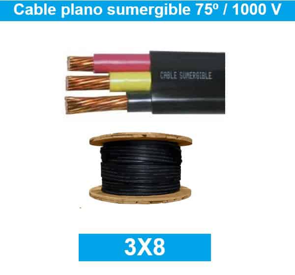 Cable sumergible 3x8 1000 V