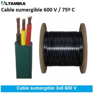 Cable sumergible 3x8 600 V