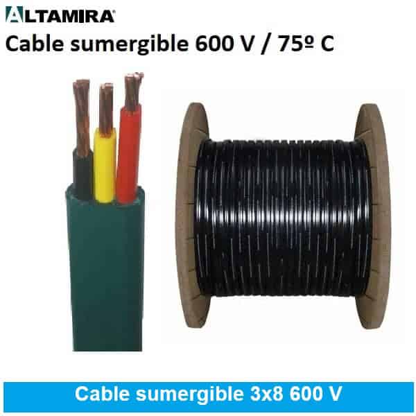 Cable sumergible 3x8 600 V