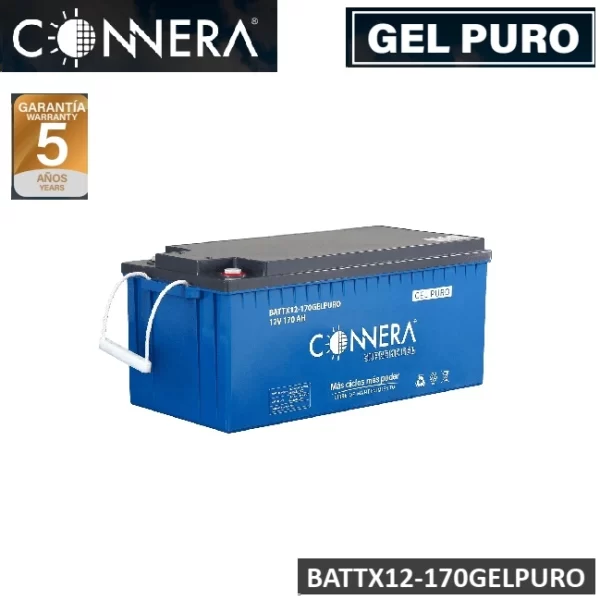 Batería de gel 12V 170 Ah, Connera BATTX12-170GELPURO