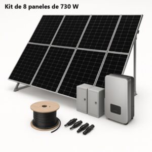 Kit de 8 paneles solares de 730W e inversor Connera
